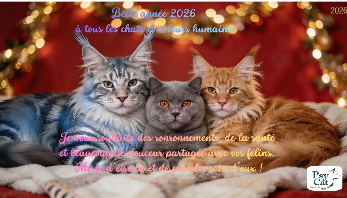 Vœux 2026 Psy Cat Comportementaliste Félin à Nice